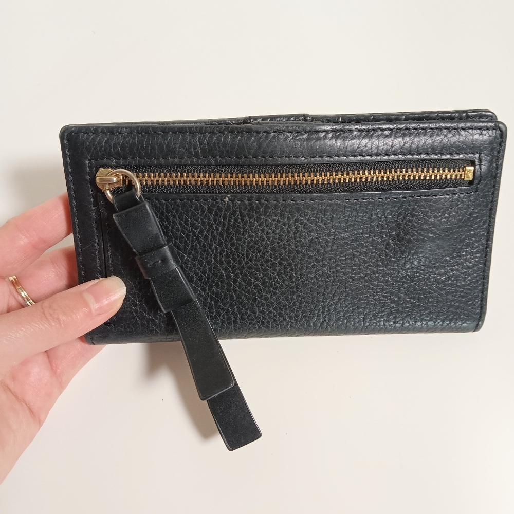 Kate Spade Black Leather Snap Wallet - Picture 4 of 6